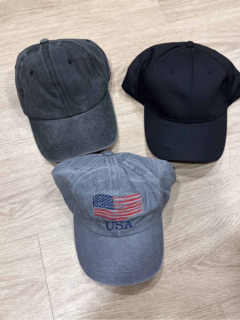 USA Embroidered Flag Baseball Cap set